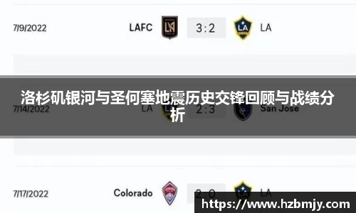 洛杉矶银河与圣何塞地震历史交锋回顾与战绩分析